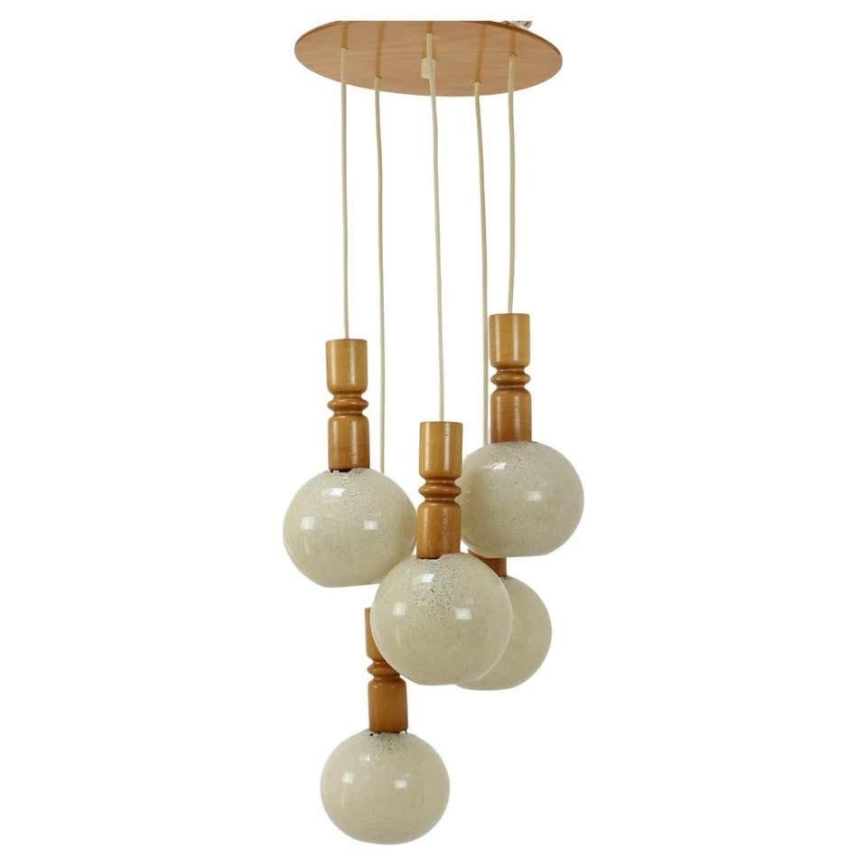 Midcentury Adjustable Chandelier By Pokrok žilina, 1970s photo for sale