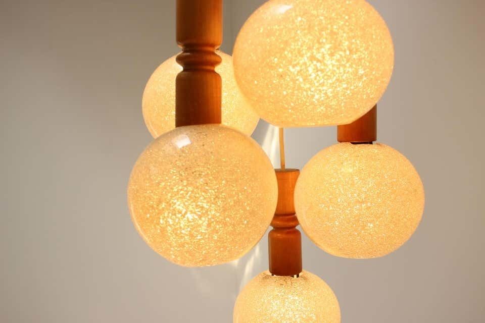Lighting Midcentury Adjustable Chandelier By Pokrok žilina, 1970s photo