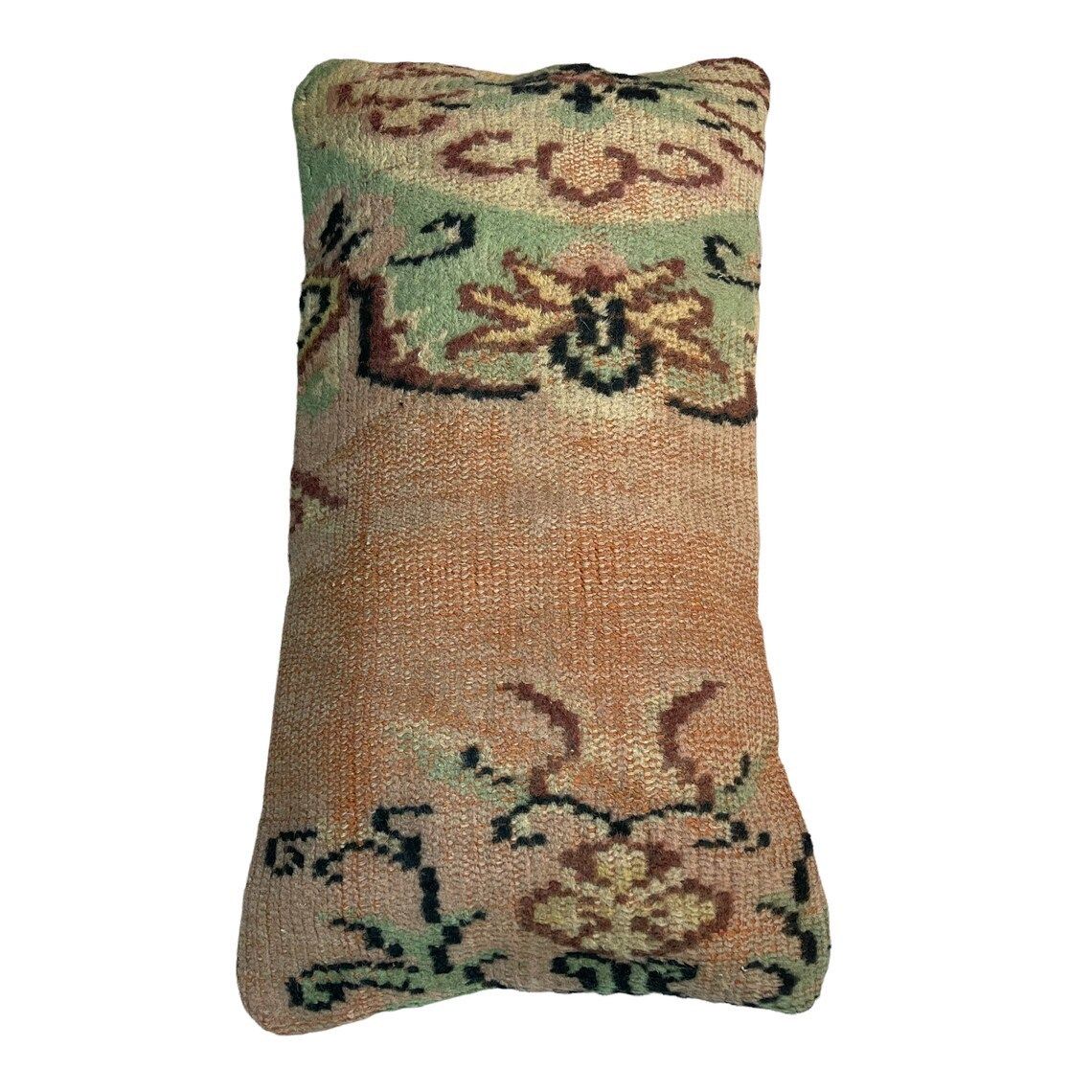 12'' X 24'' Vintage Hand Made Rug Cushion Cover, 30 X 60 Cm Decorative Rug Pillow Cover, Large Vintage Turkish Rug Cushion Cover photo 64.0