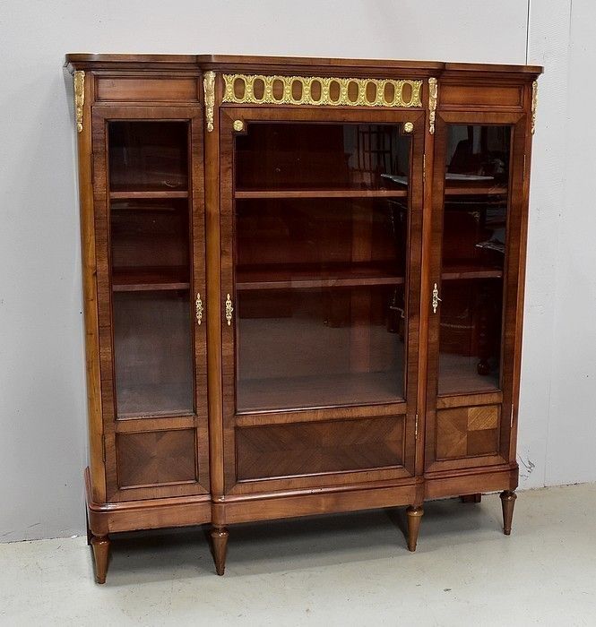 Library In Cherry And Mahogany, Louis XVI Style   Early 20th Century