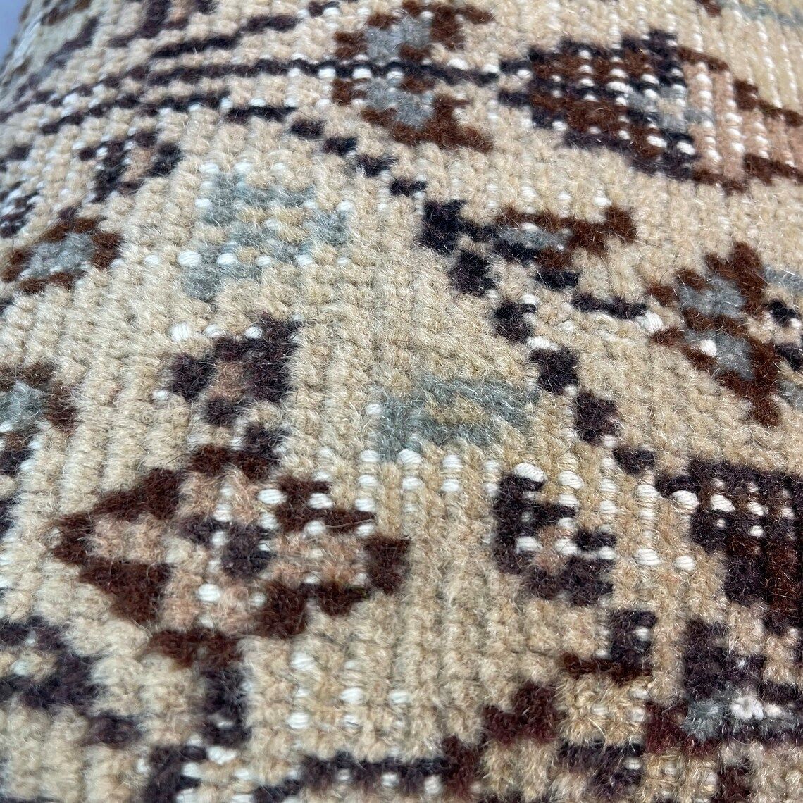 12'' X 24'' Vintage Hand Made Rug Cushion Cover, 30 X 60 Cm Decorative Rug Pillow Cover, Large Vintage Turkish Rug Cushion Cover photo buy
