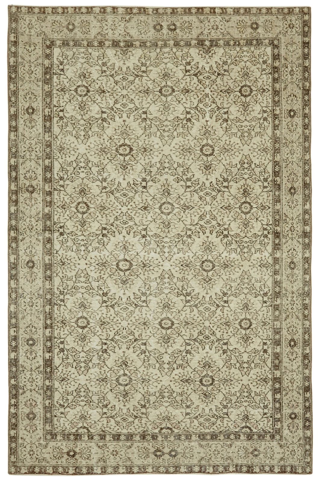 Beige Turkish Vintage Area Rug 281 Cm X 187 Cm
