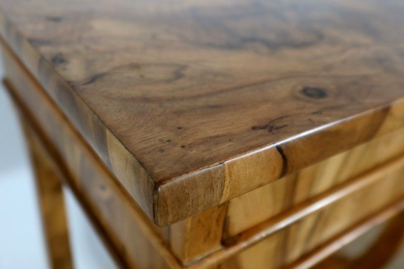 Small Walnut Salon Table, Restoration Period, Early 19th Century photo vintage