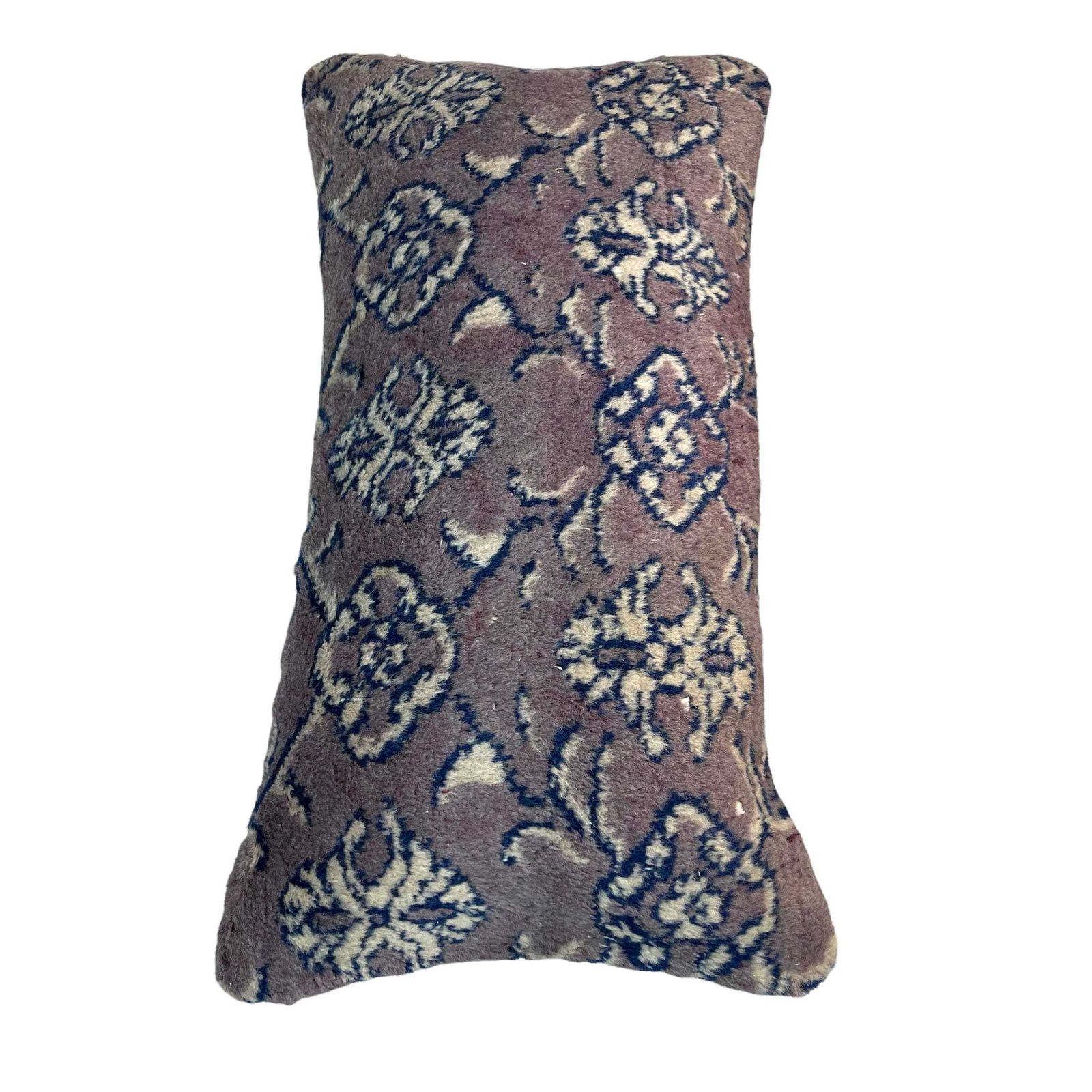 12'' X 24'' Vintage Hand Made Rug Cushion Cover, 30 X 60 Cm Decorative Rug Pillow Cover, Large Vintage Turkish Rug Cushion Cover photo vintage