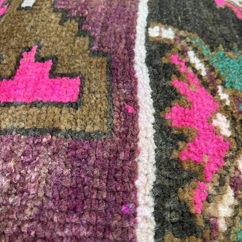 photo furniture Vintage Hand Made Rug Cushion Cover, 30 X 60 Cm Decorative Rug Pillow Cover, Large Vintage Turkish Rug Cushion Cover