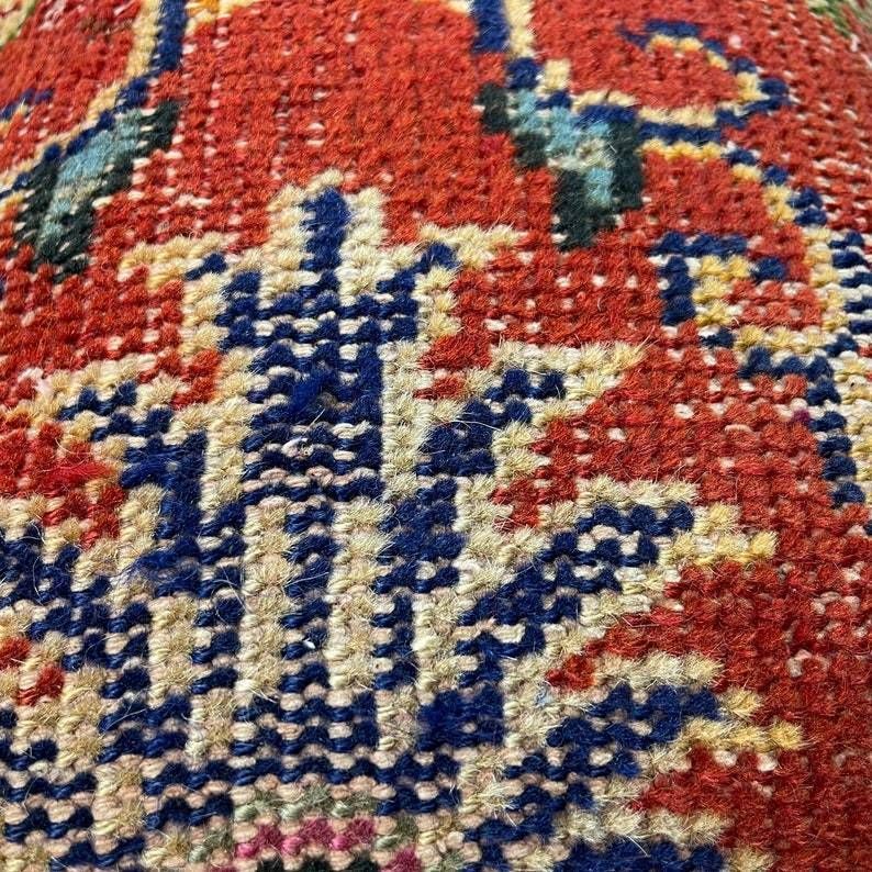 Vintage Hand Made  30 X 50 Cm Decorative Rug Large Turkish Cushion Pillow Cover photo vinterior