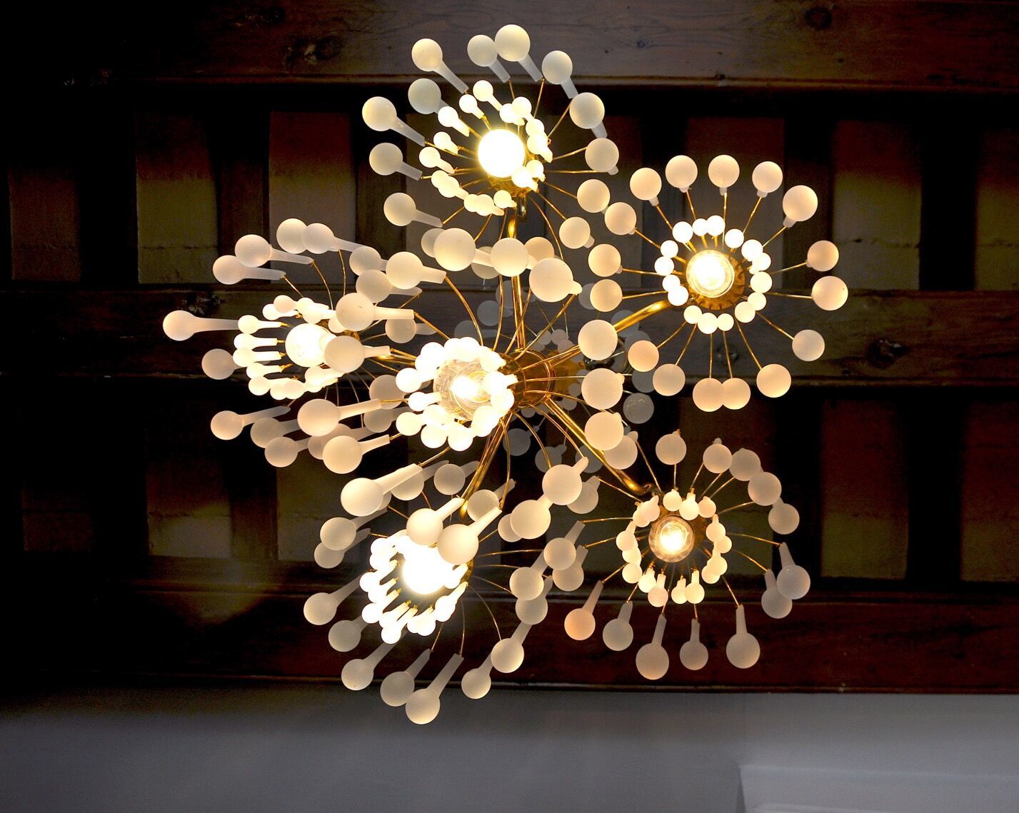 Lighting Drop Chandelier By Venini, 5 Arms, Murano Glass, Italy, 1960 photo