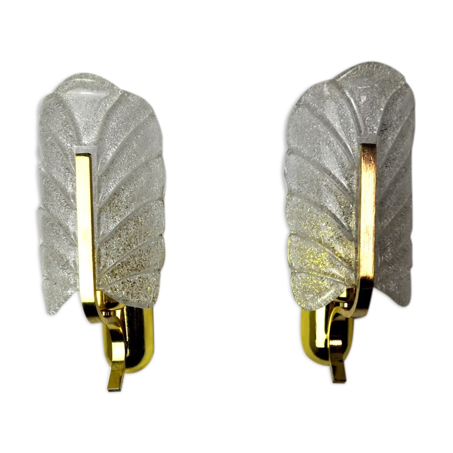 Pair Of Leaf Sconces By Carl Fagerlund Murano Glass Germany 1970