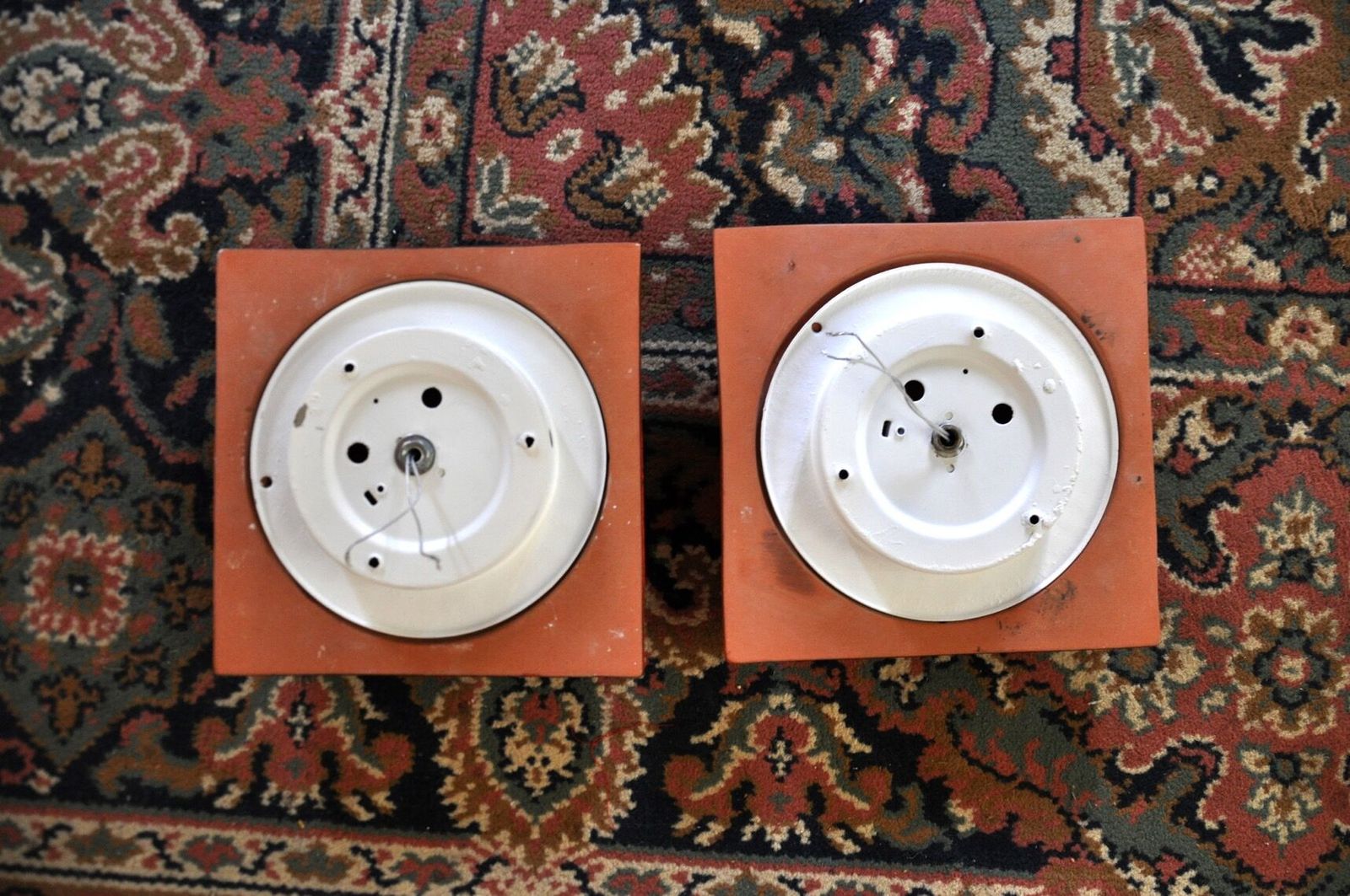 photo furniture Pair Of Fat Lava Sconces By Hustadt Leuchten Red Ceramic Germany 1960