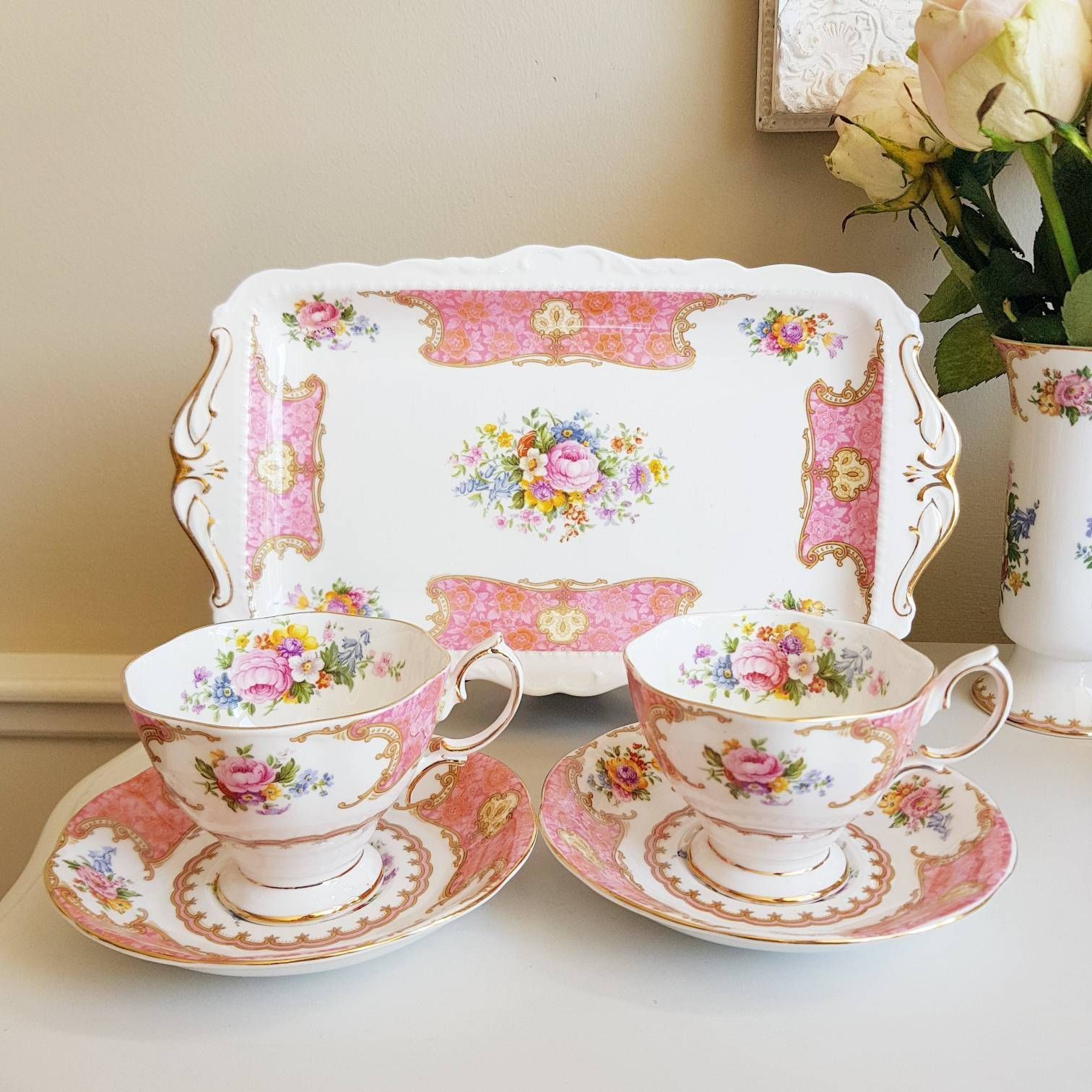 Original Vintage Royal Albert Lady Carlyle, Bone China, Made In England, Gift Idea photo vintage