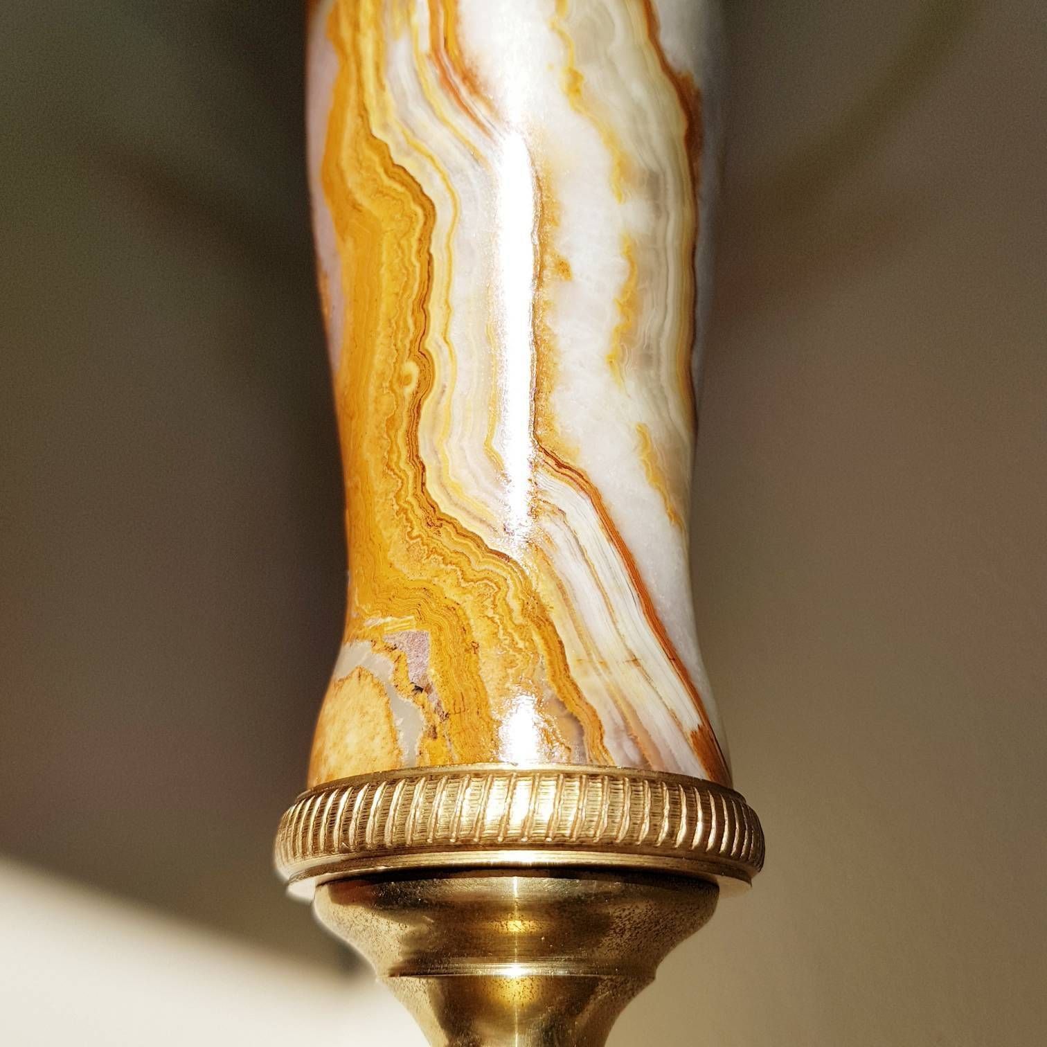 Superb Standing Coat Rack, Marble Coat Stand With 4 Brass Hooks, Italian Hallway Rack, Hollywood Regency Style, Play Video photo for sale