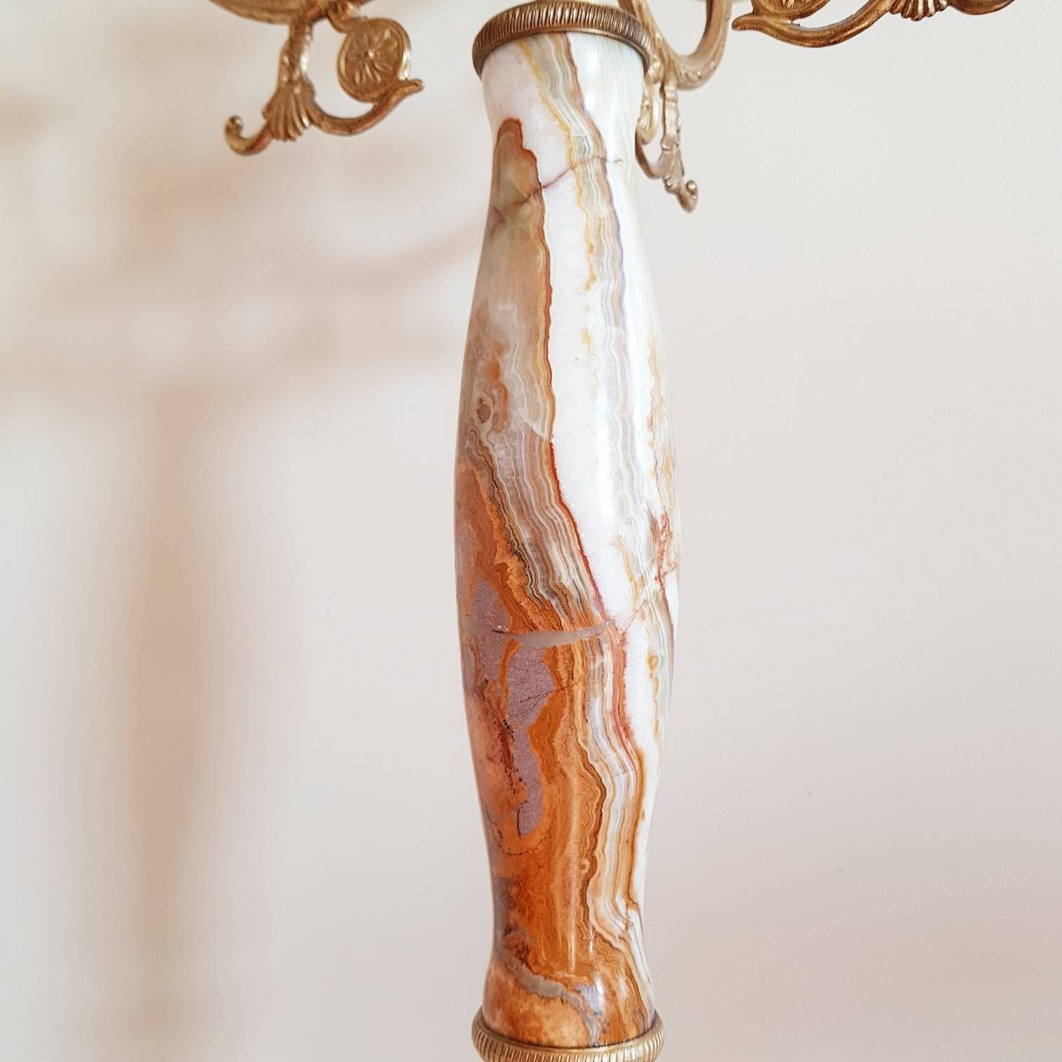 Superb Standing Coat Rack, Marble Coat Stand With 4 Brass Hooks, Italian Hallway Rack, Hollywood Regency Style, Play Video photo 2980.0