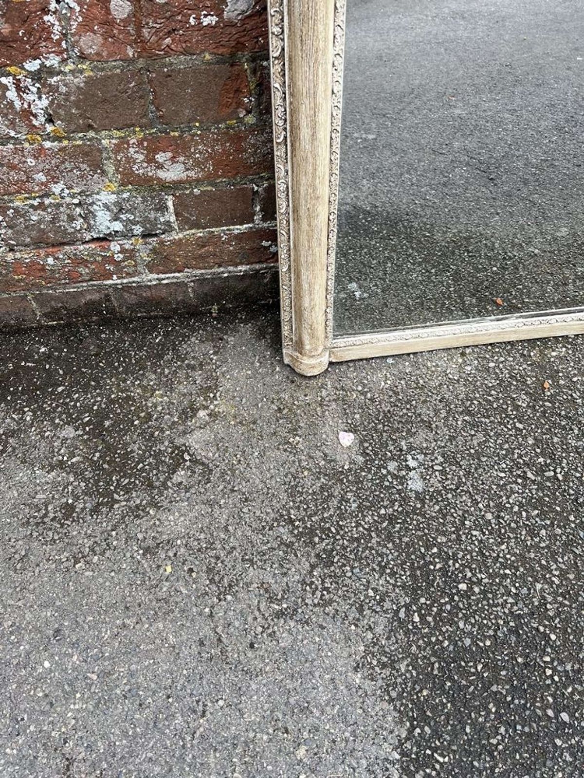 A Stunning Large Antique French 19th Century Painted Mirrror photo for sale