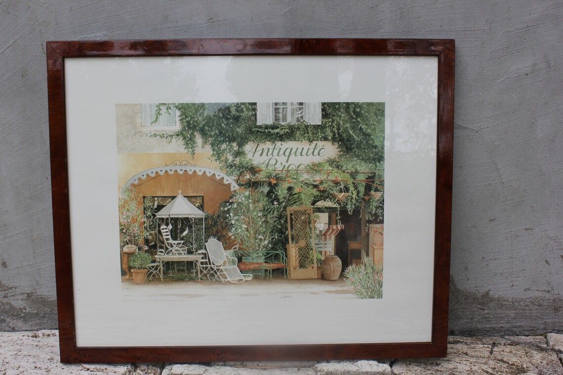 photo for sale Antiquite Framed Art Print By Laurence David Vintage Antique Shop Managers Gift