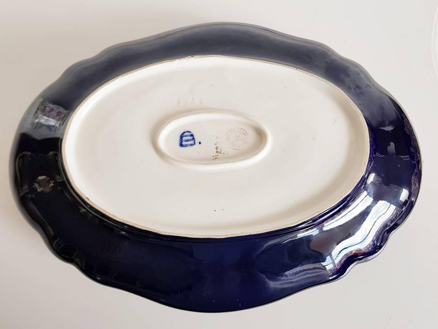 Antique Oval Tray With Handles, An Alexandra Works Royal Vienna Tray photo vintage