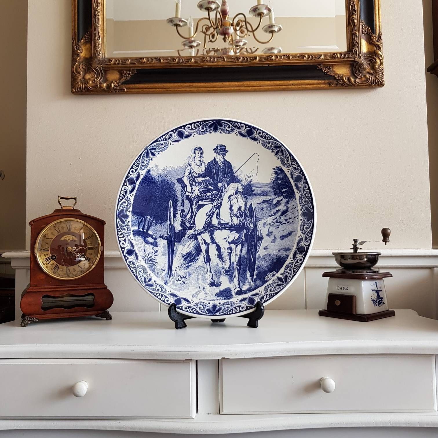 Antique Delfts Blauw, Maastricht, Big Plate, Collectible, Made In Holland, Original With Certificate, Nice Wedding Gift photo furniture