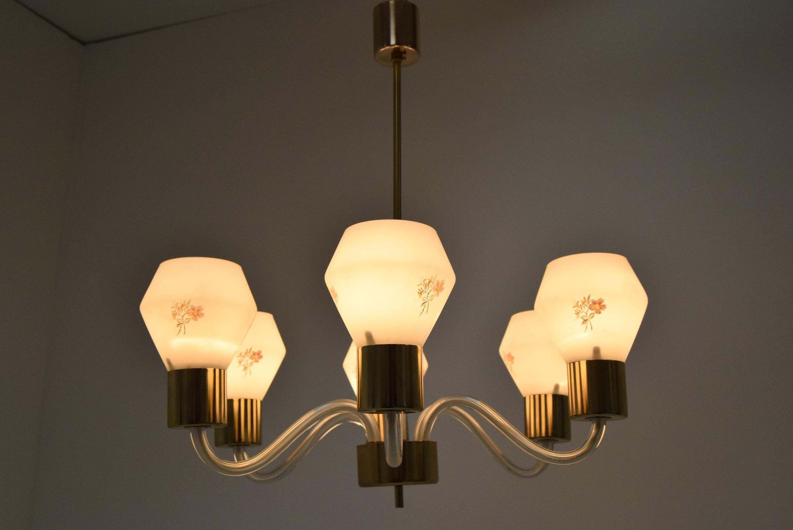 photo vintage Mid Century Chandelier/Kamenicky Senov, 1960´S