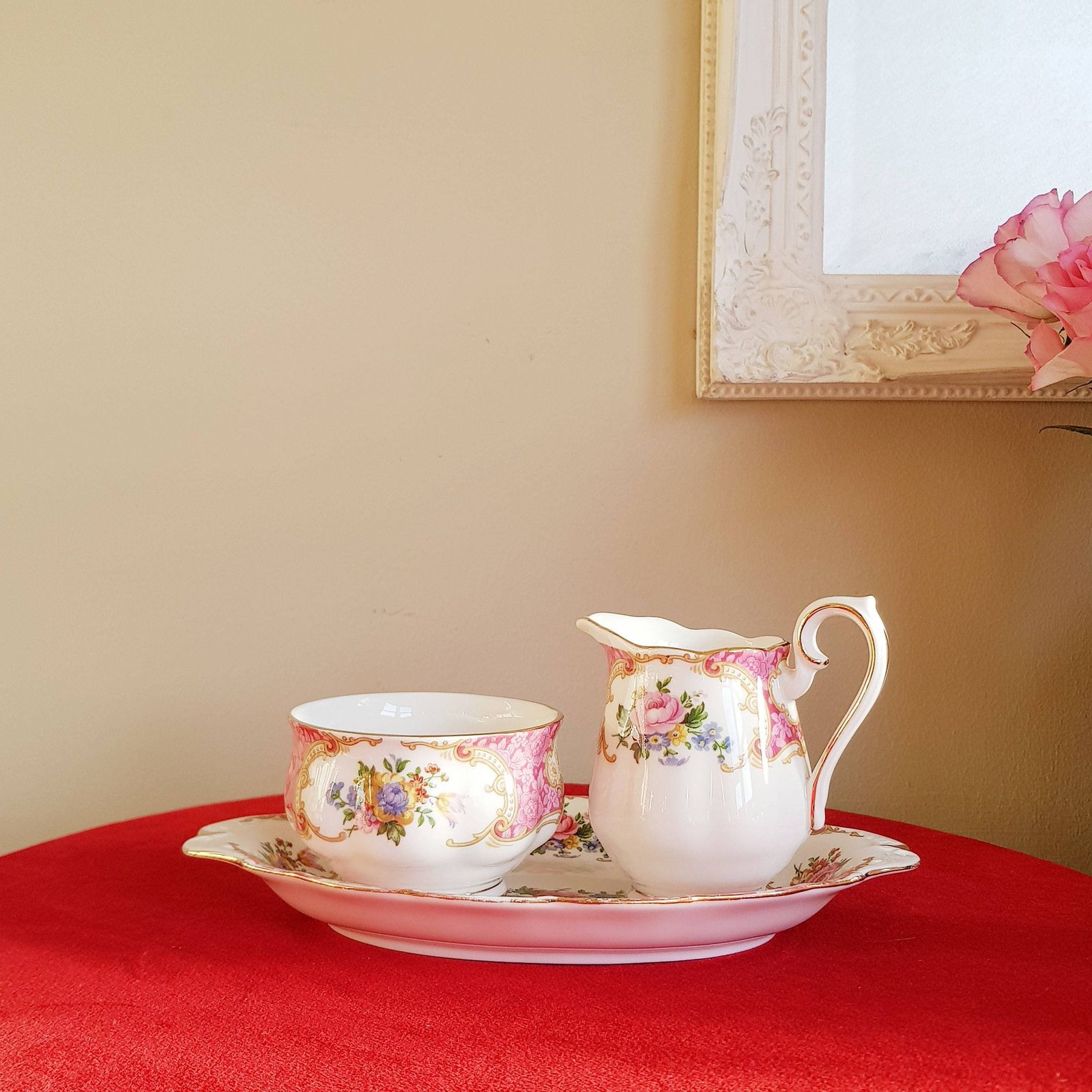 Original Royal Albert “Lady Carlyle”, Coffee Set/Tea Set For 6, Made In England photo vintage