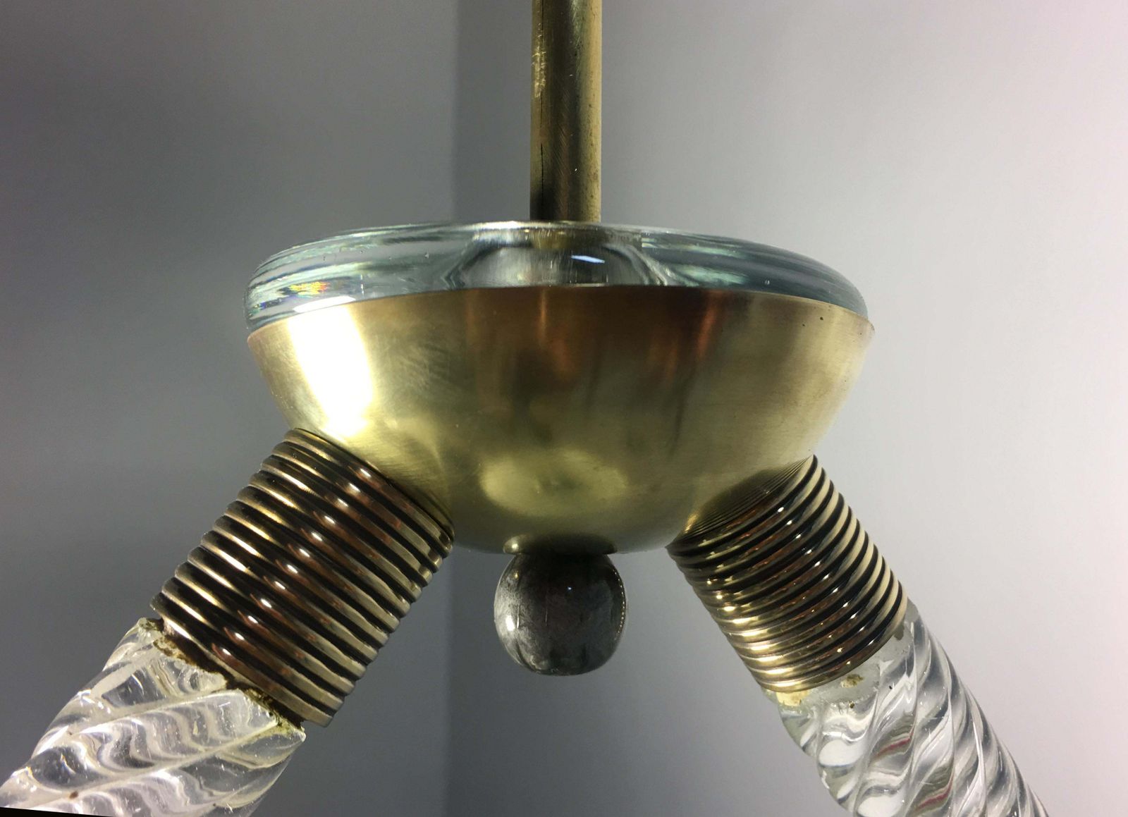 3293.1 Art Deco Chandelier By Ercole Barovier, Murano, 1940s photo
