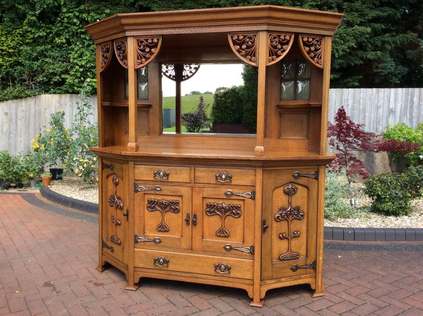 Arts And Crafts Oak Sideboard, 1900's photo furniture
