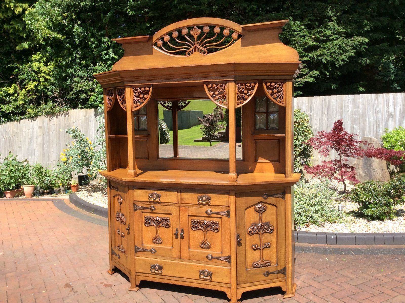 Arts And Crafts Oak Sideboard, 1900's