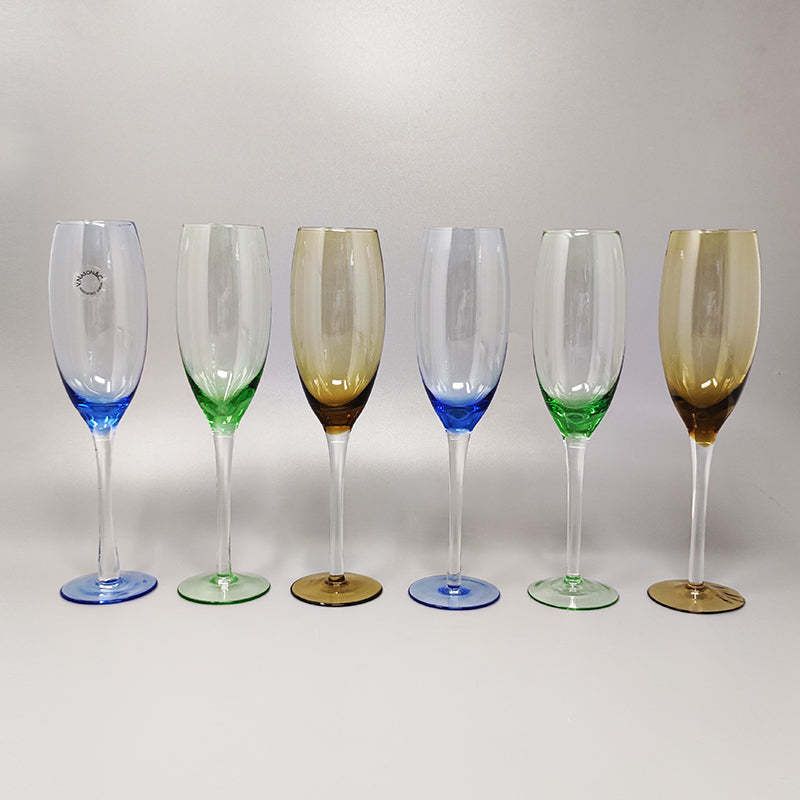 1970s Astonishing Set Of Six Murano Glasses By Nason. Made In Italy photo furniture