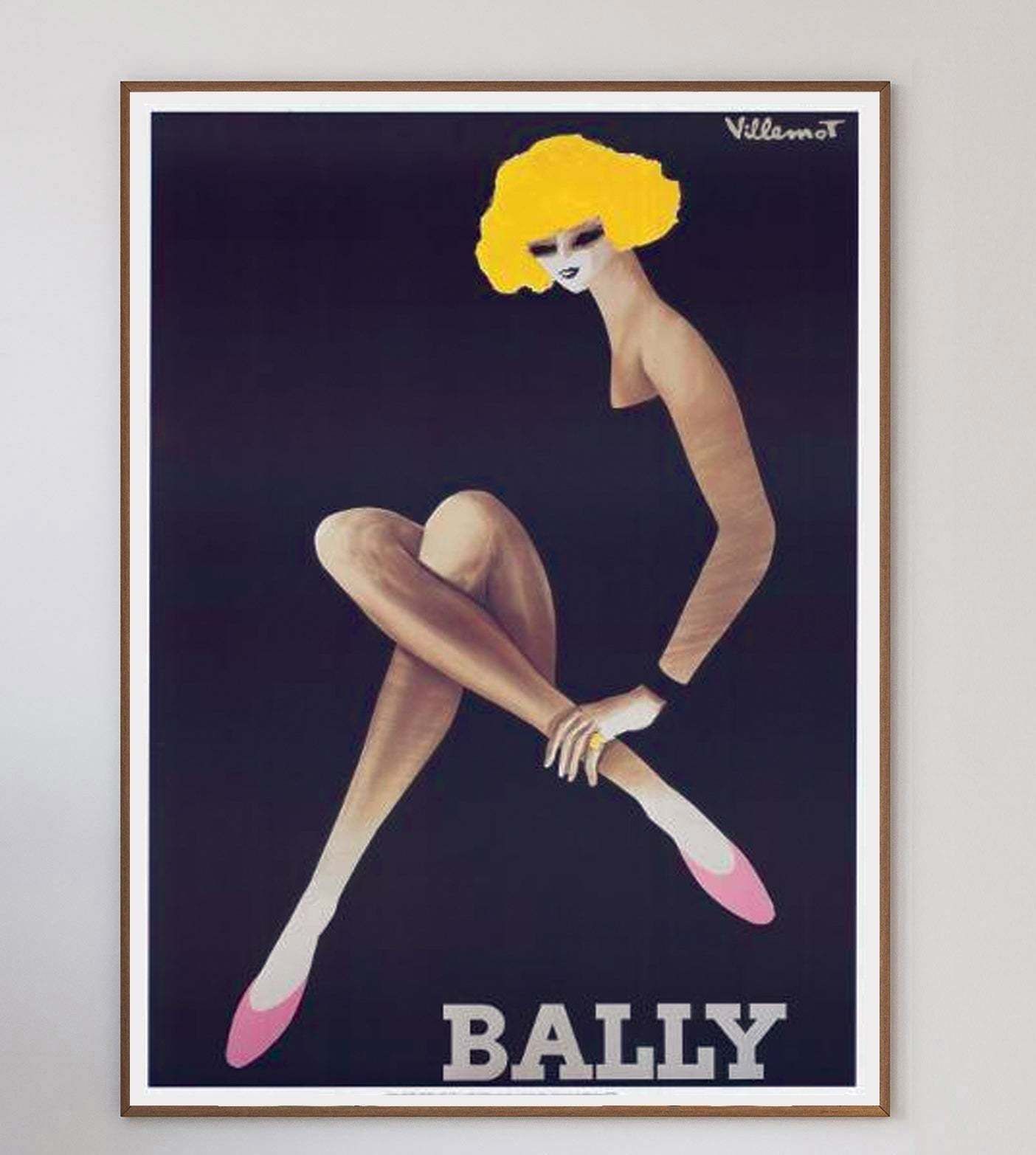 Bally   Pink Shoes Original Vintage Poster photo 389.0