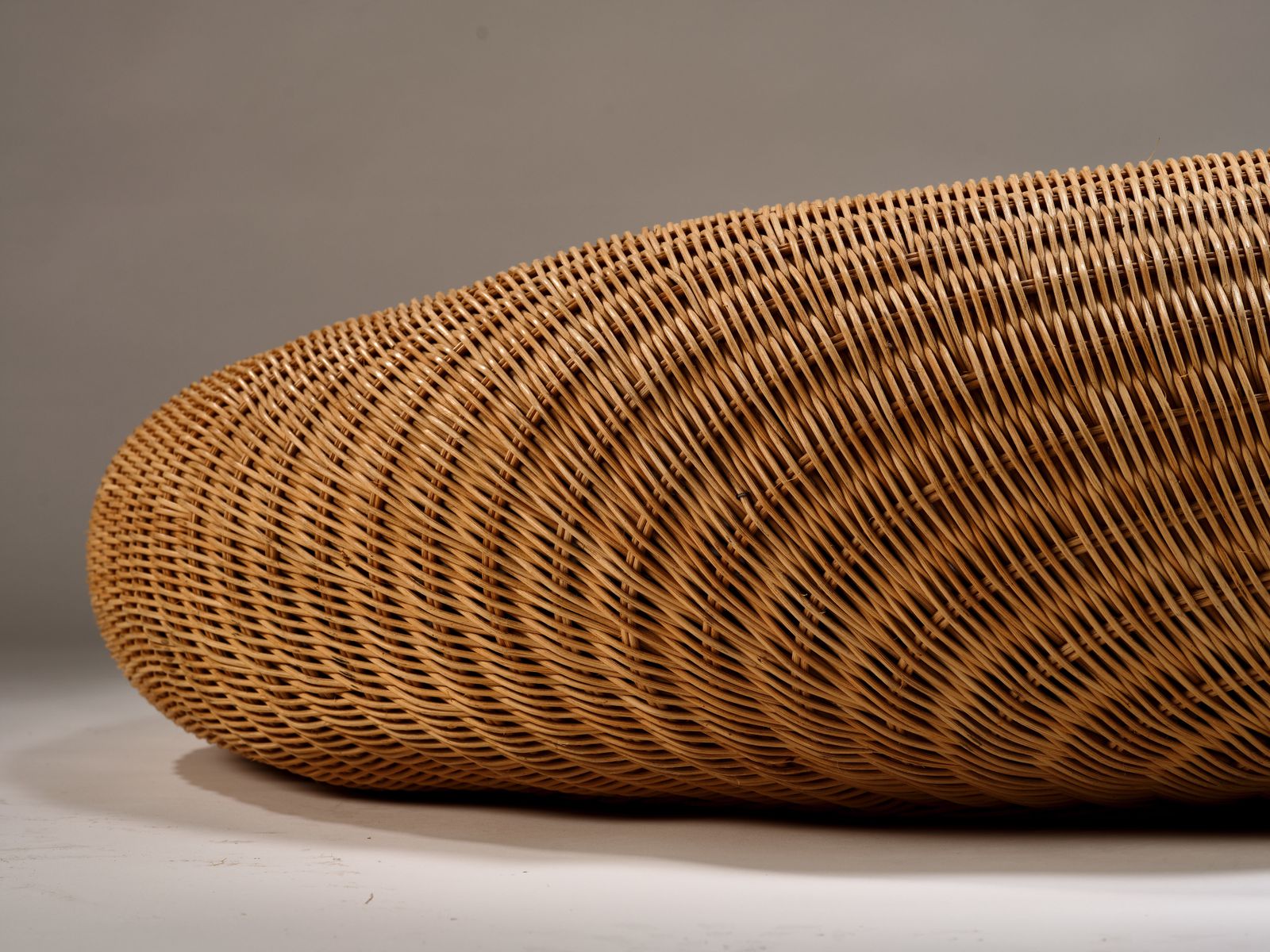 photo for sale Rare Vintage Ikea Biomorphic Storvik Rattan Lounge Chairs Designed By Carl Ojerstam, Set Of 2 Matching Chairs Available.