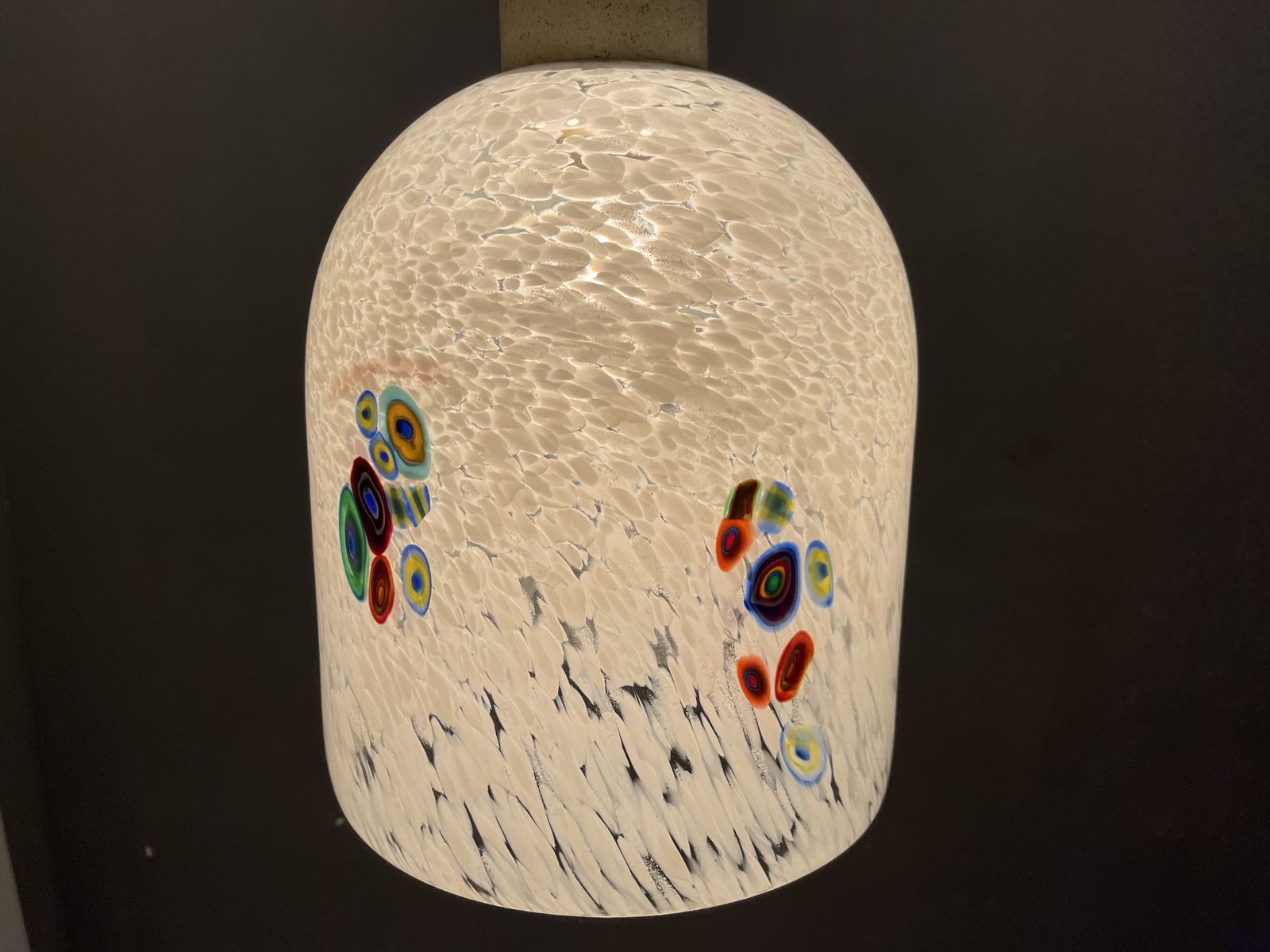 Lighting Italian Midcentury Murano Glass Light Pendant By De Mayo photo