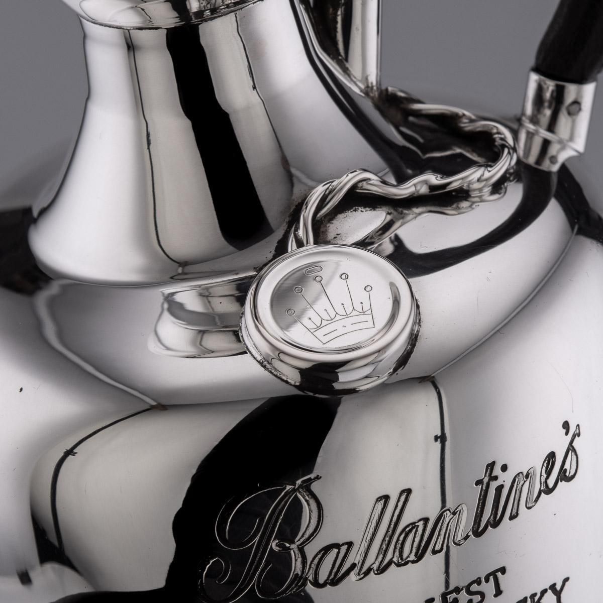 Home Decor 20th Century Italian Silver Ballantine's Whisky Decanter, C.1960 photo