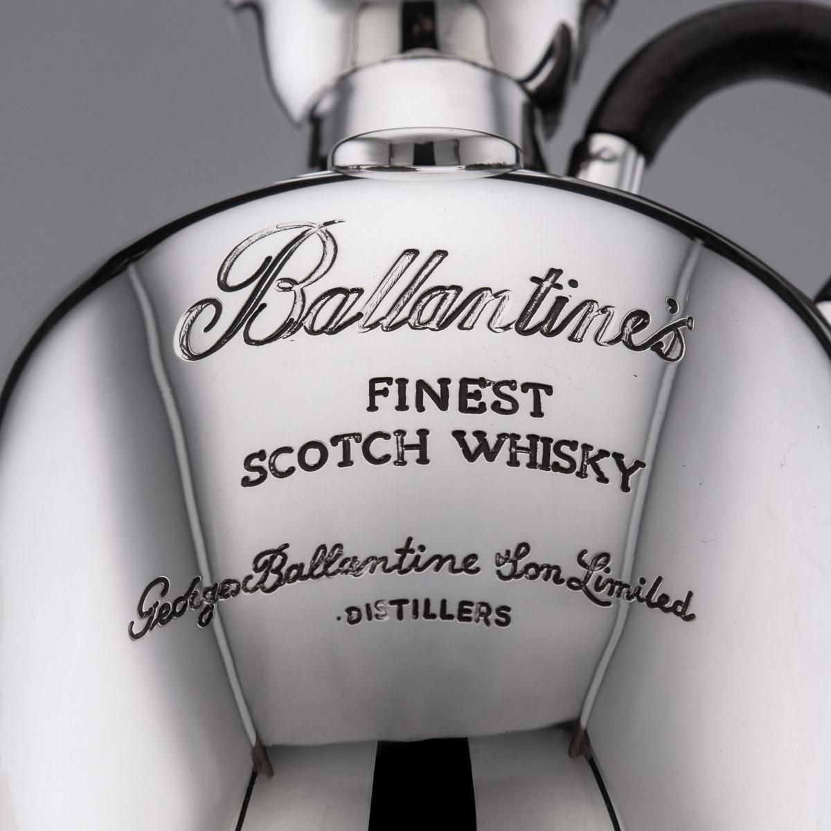 2095.0 20th Century Italian Silver Ballantine's Whisky Decanter, C.1960 photo