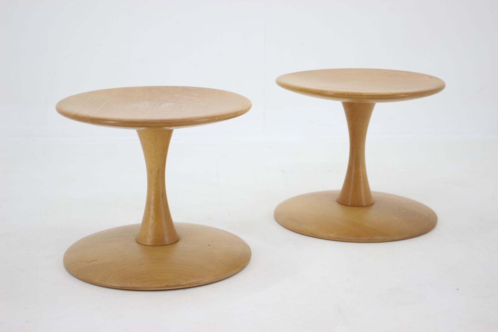 1960s Pair Of Nanna Ditzel Beech Stools By Kolds Savværk, Denmark photo furniture