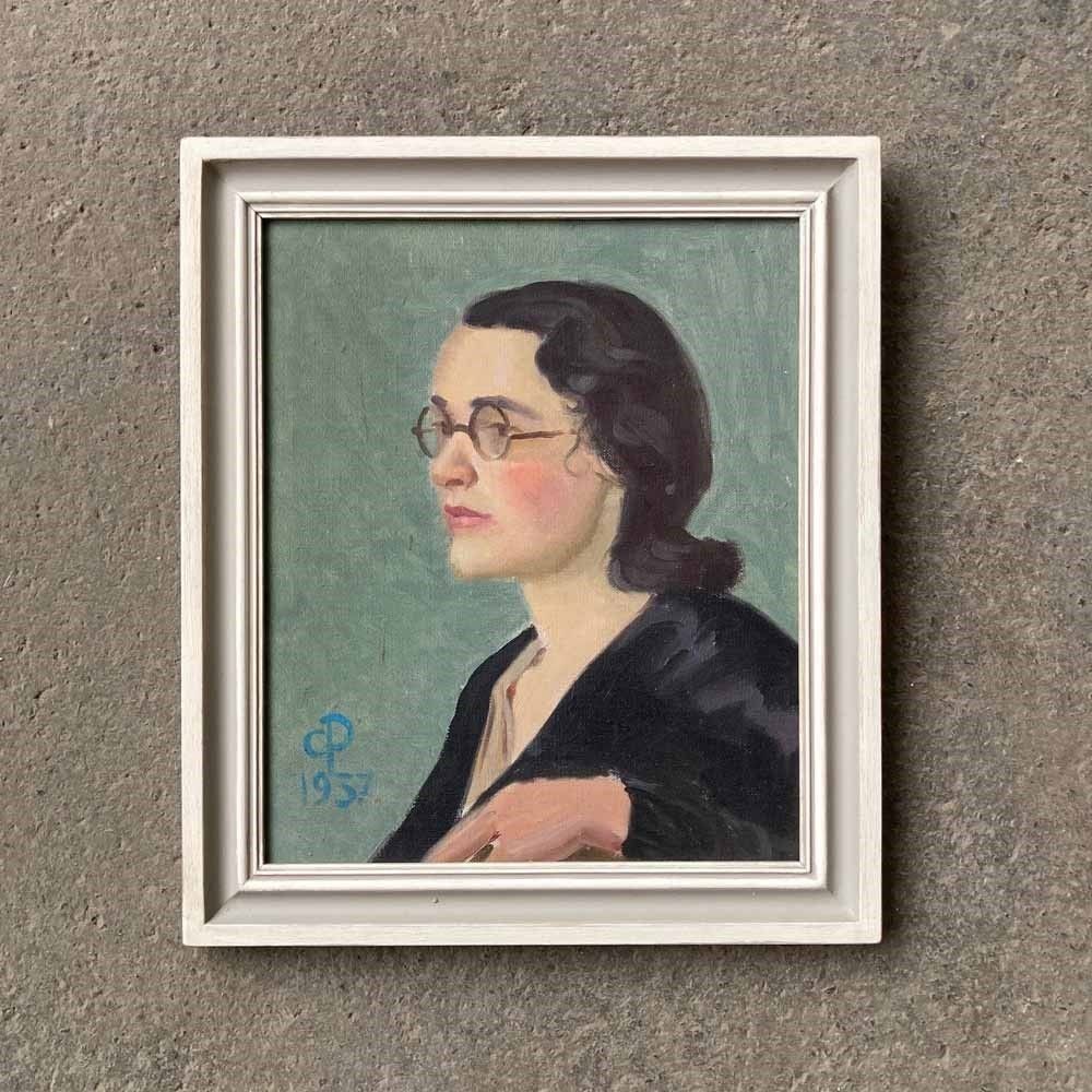 British School Self Portrait Painting   Constance photo 695.0