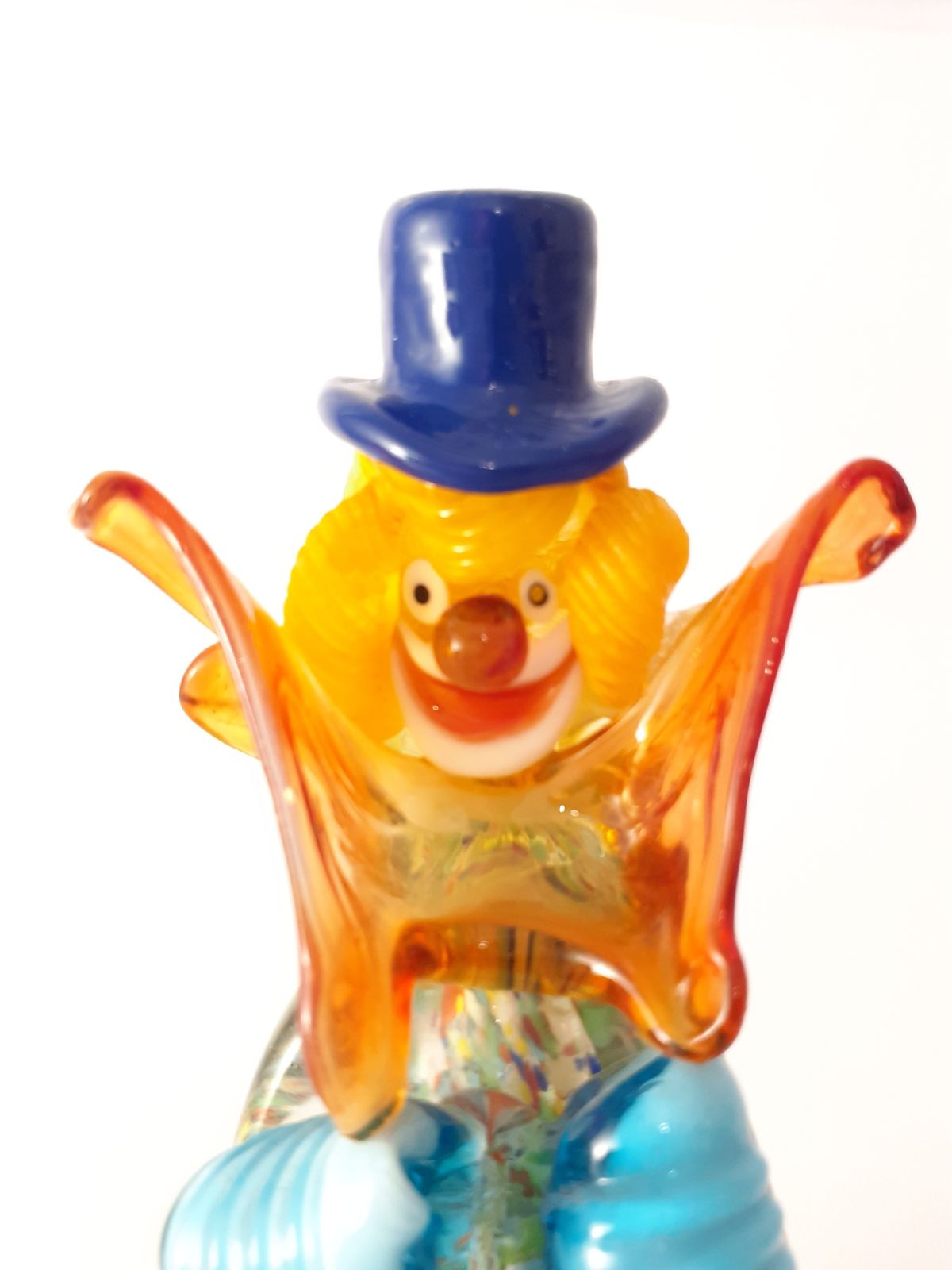 Juggling Clown With Blue Hat And Red Ball In Murano Glass photo buy