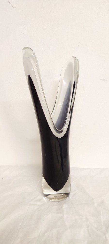 Crystal Vase By Paul Kedelv For Flygsfors Sweden 1950s photo 583.0