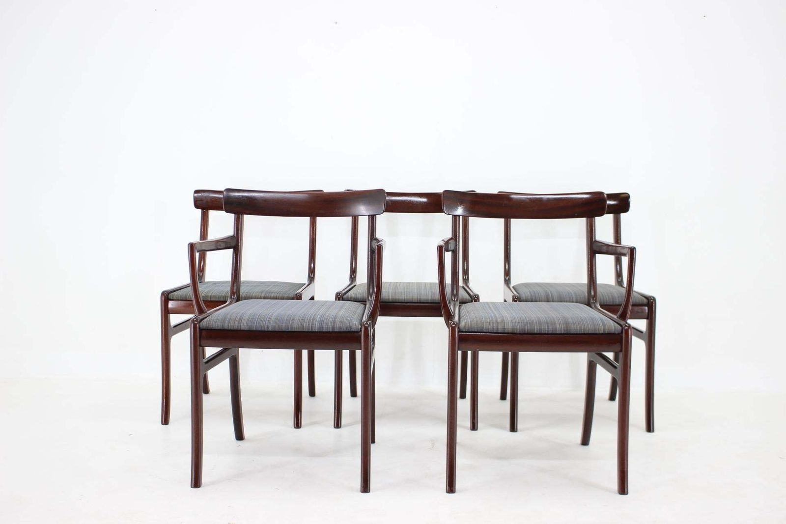 1950s Ole Wanscher Rungstedlund Chairs In Mahogany Denmark, Set Of 5 photo furniture