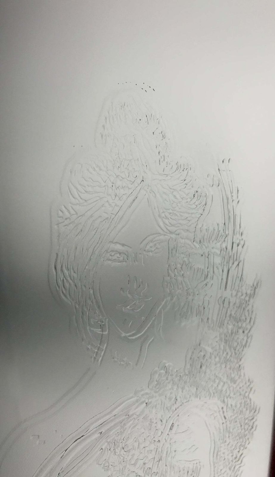 Beautiful Etched Mucha Designer Mirror Stylish Collectible Piece photo furniture