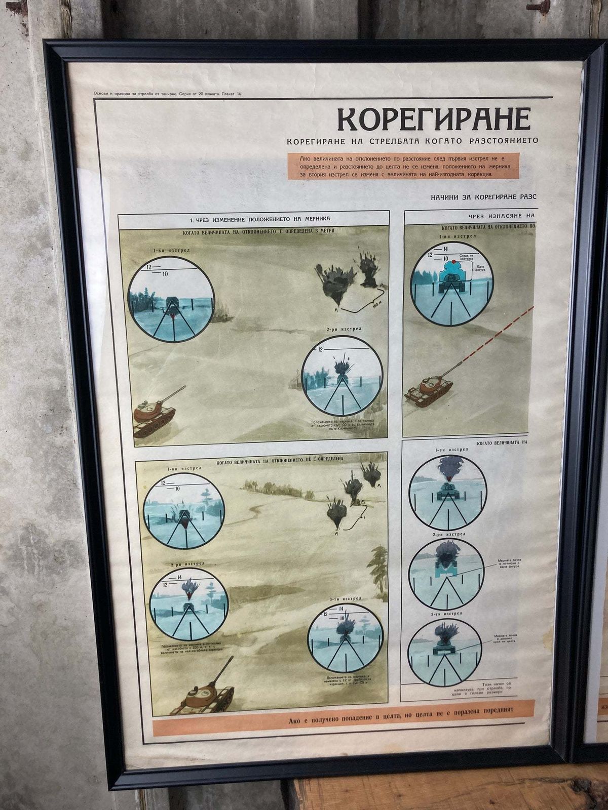 Vintage Original Military Poster Picture Tanks Communism Eastern European War photo for sale