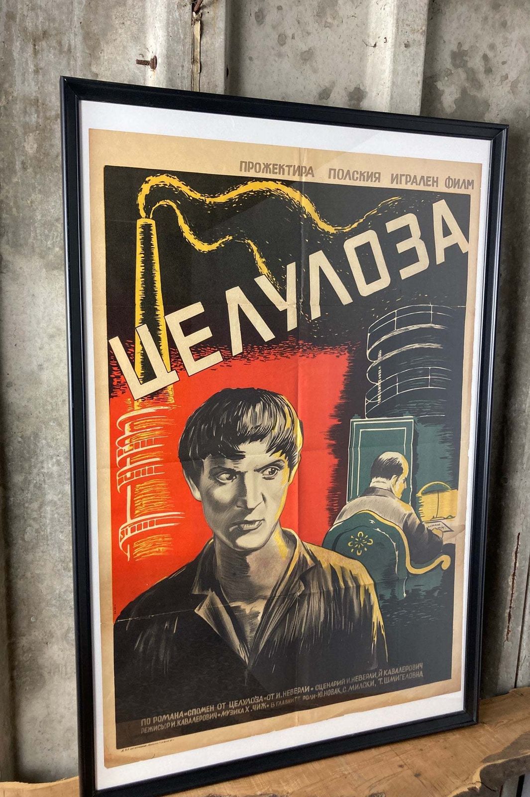 Vintage Original Movie Poster Picture Eastern European Communism “Cellulose”