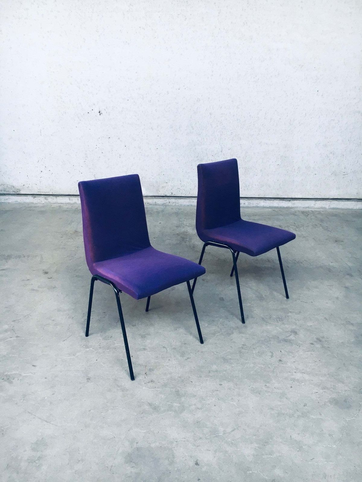 Midcentury Modern Design Robin Chair Set By Pierre Guariche For Meurop, Belgium 1950's photo vinterior