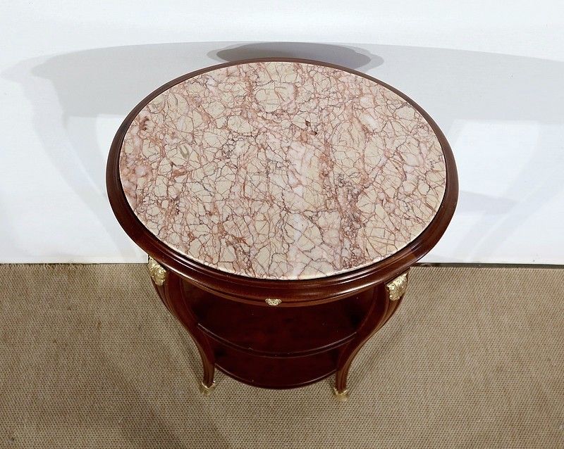 Small Living Room Table In Solid Mahogany, Louis XVI Style, Early 20th Century photo 2441.1