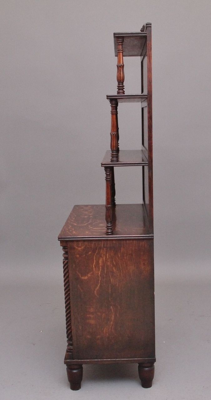 photo furniture Early 19th Century Oak Bookcase Cabinet