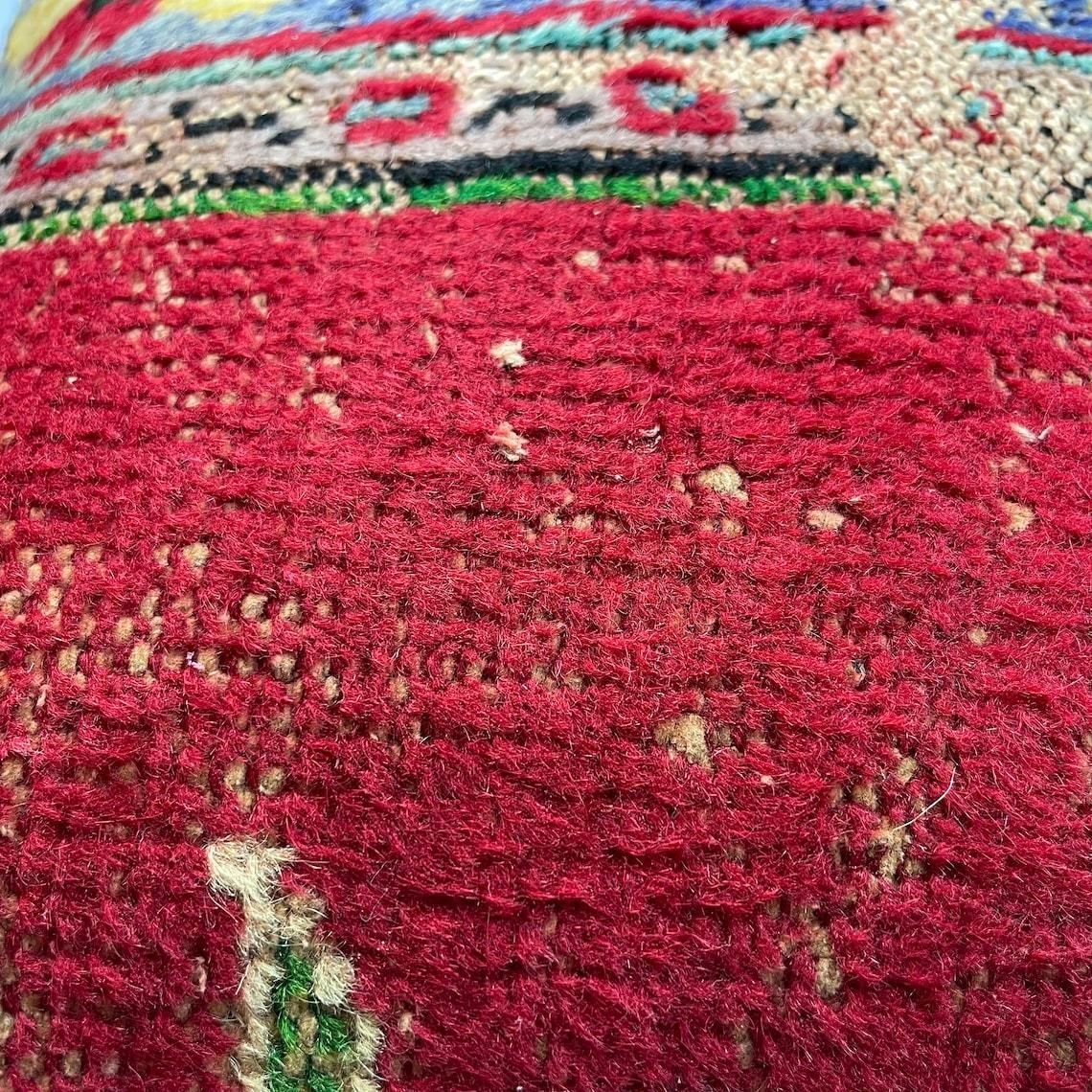 photo furniture Vintage Hand Made Rug Cushion Cover, 45 X 45 Cm Decorative Rug Pillow Cover, Large Vintage Turkish Rug Cushion Cover