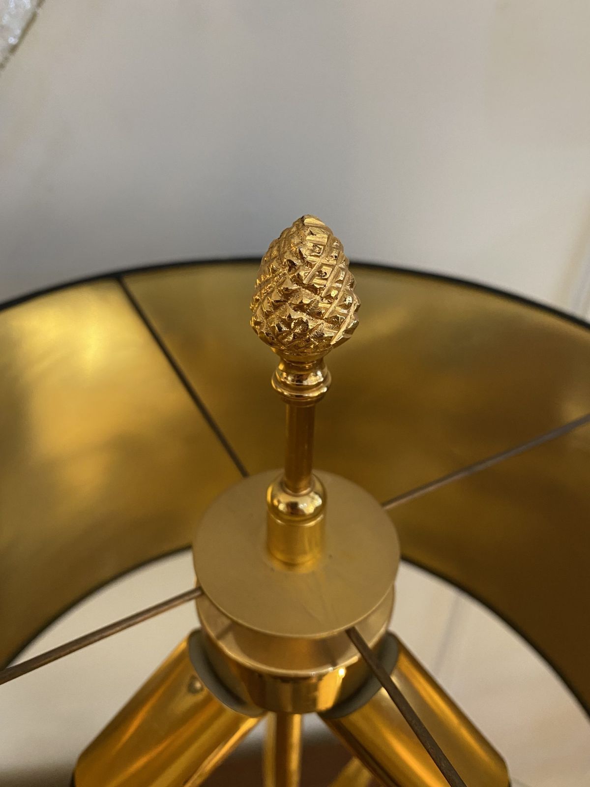 1970's Brass Table Lamp In The Style Of Maison Charles photo for sale
