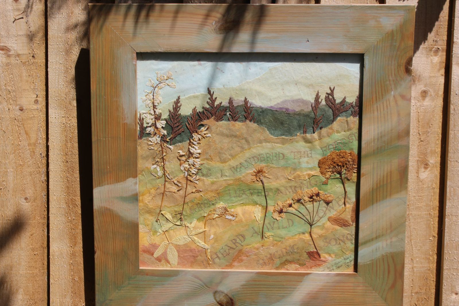 Vintage Original Mixed Media Painting