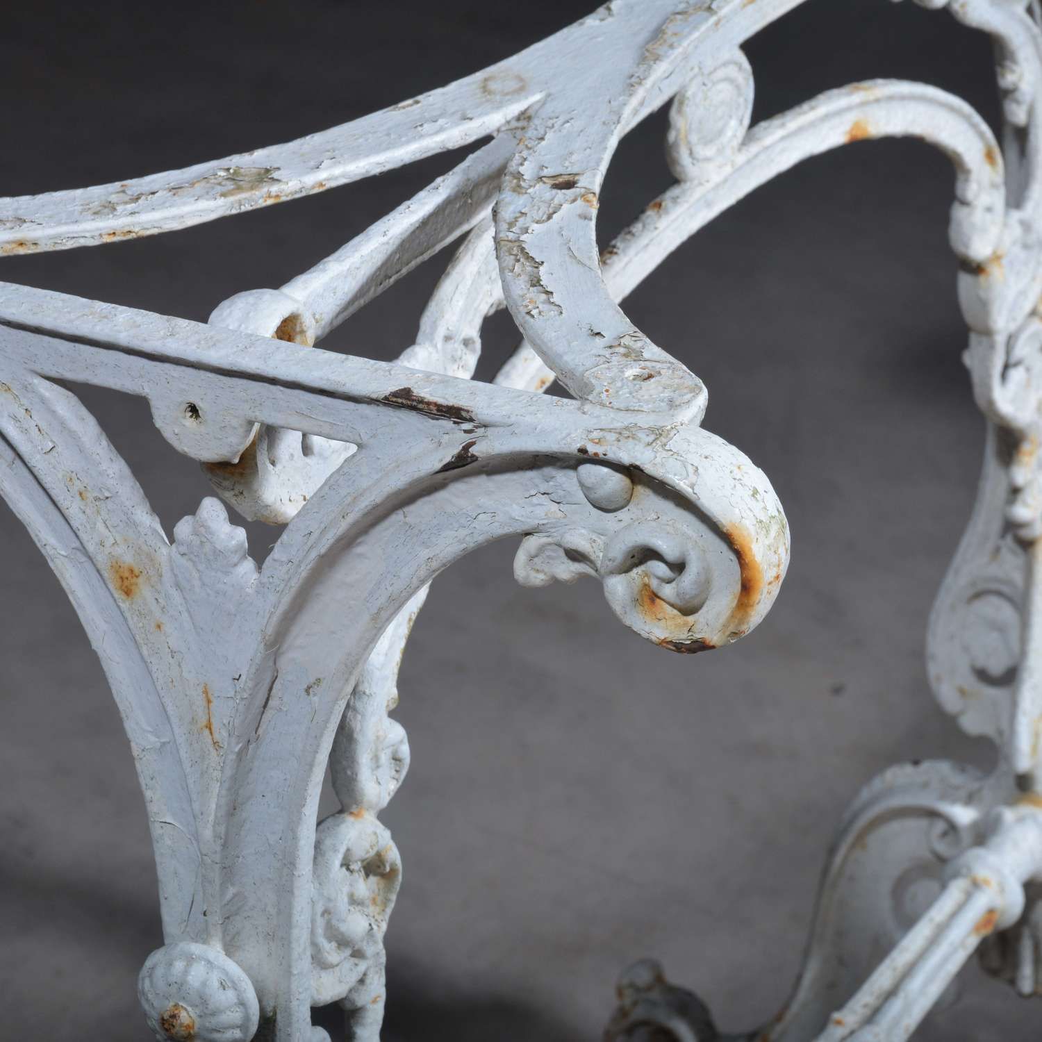 Cast Iron Garden Table With Marble Top photo vinterior
