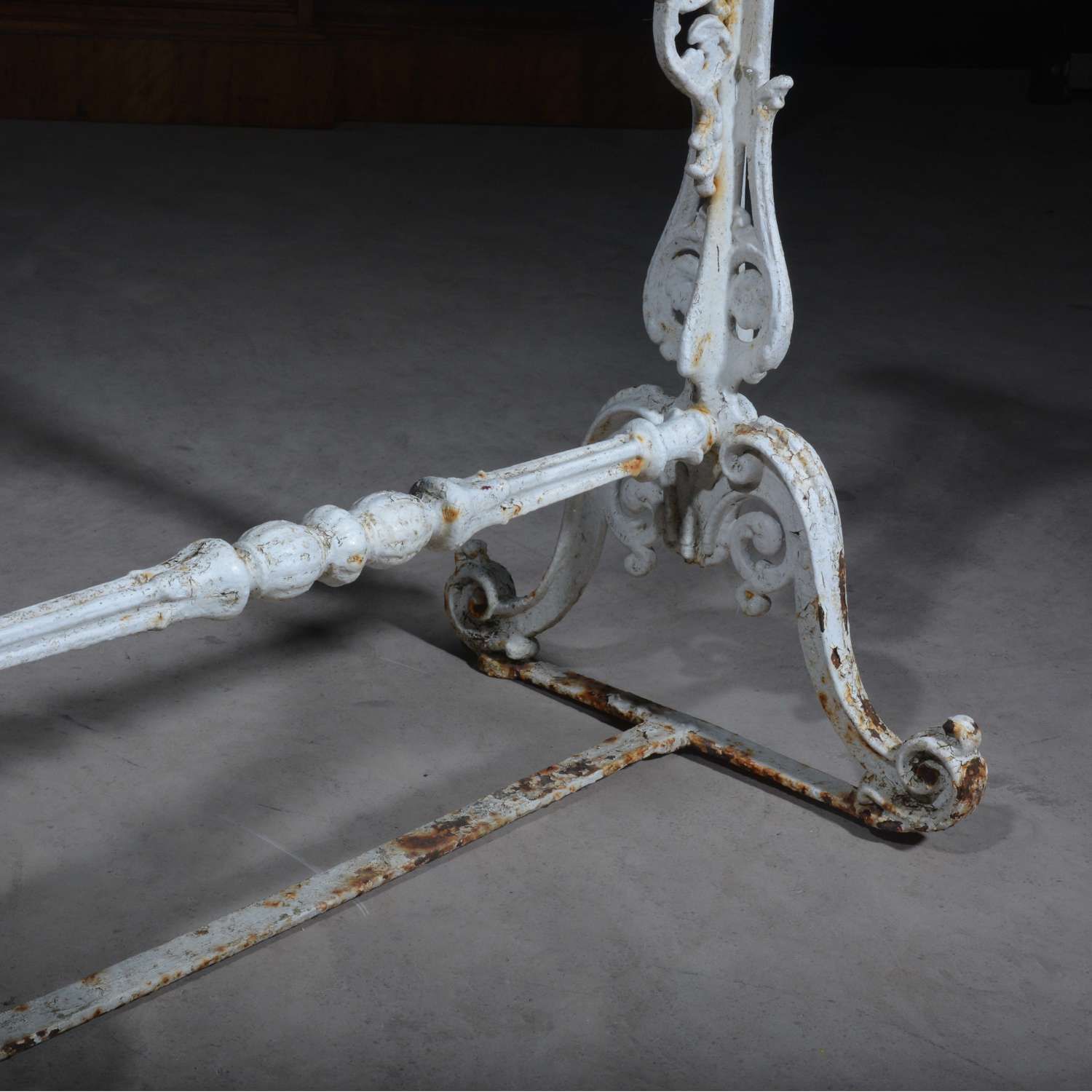Cast Iron Garden Table With Marble Top photo vintage