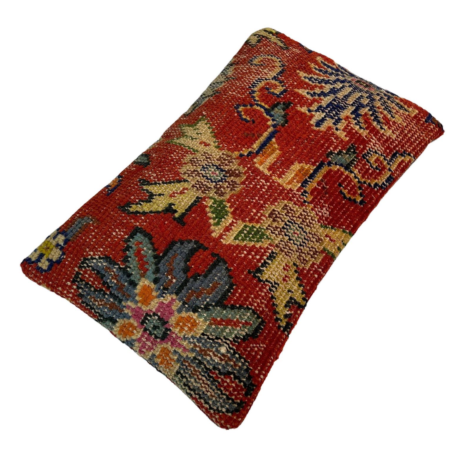 12'' X 20'' Vintage Hand Made Rug Cushion Cover, 30 X 50 Cm Decorative Rug Pillow Cover, Large Vintage Turkish Rug Cushion Cover photo vintage
