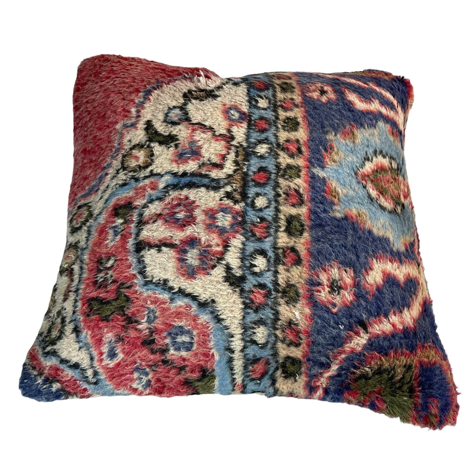 18'' X 18'' Vintage Handgemaakte Tapijtkussenhoes, 45 X 45 Cm Decoratieve Tapijtkussenhoes, Grote Vintage Turkse Tapijtkussenhoes photo Textiel