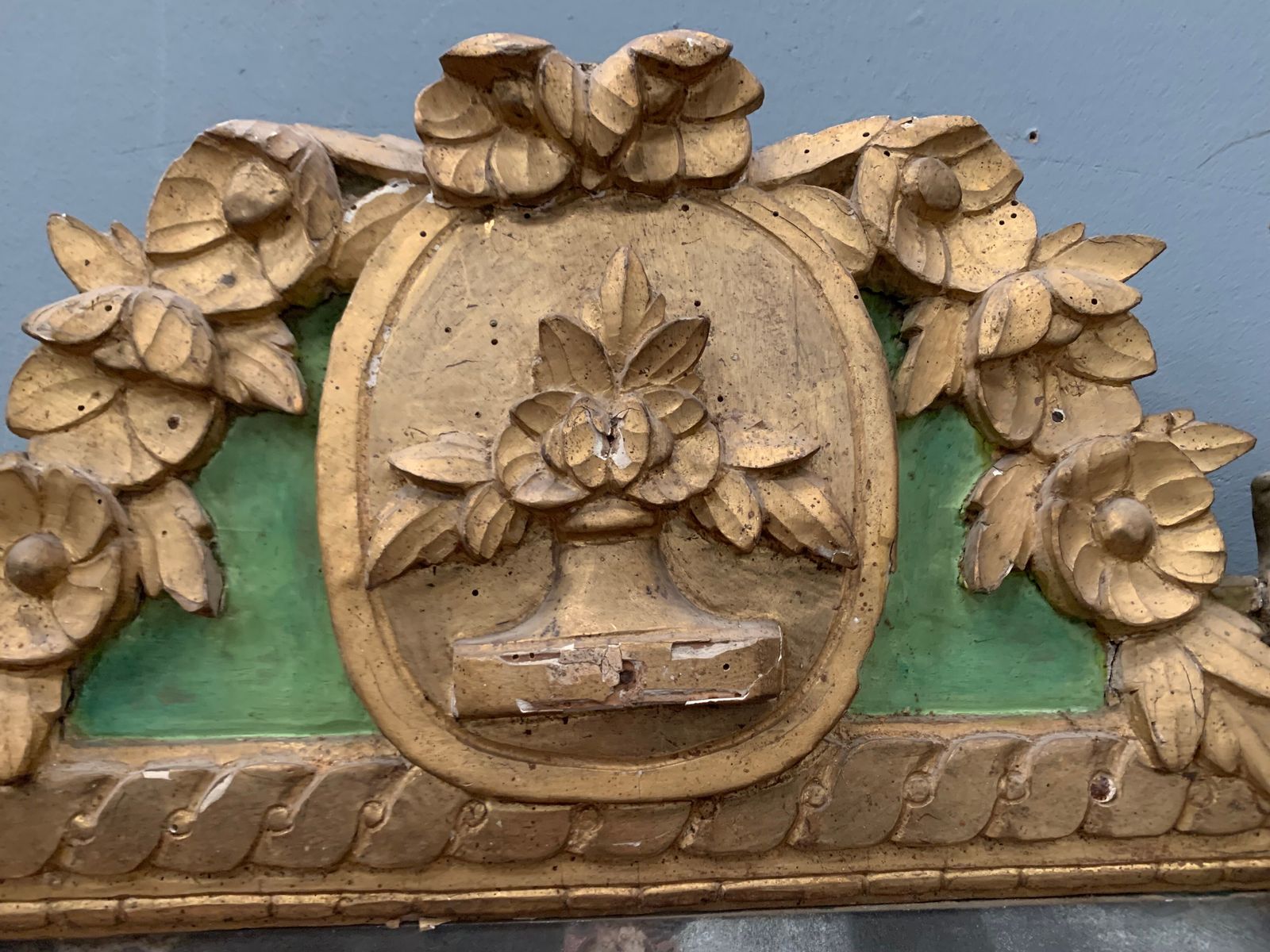 Louis XVI Period Mirror In Gilded Wood, 18th Century photo buy